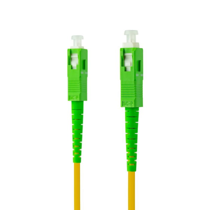 Nanocable Cable de Fibra Óptica G657A2 SC/APC a SC/APC, 30m, Amarillo